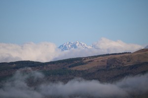 アルプス展望台から見る穂高岳