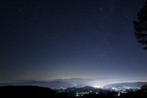 横谷展望台からの星空   