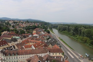 メルク城からドナウ川を見る（オーストリア）        