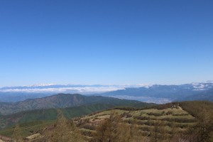 入笠山から見る北アルプス      